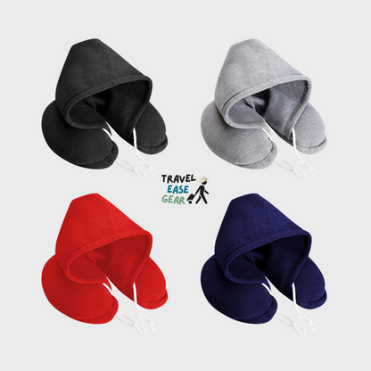 TravelEaseGear™ Hooded Travel Neck Pillow