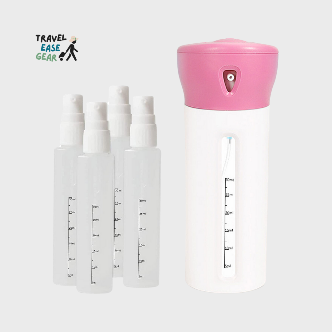 4 in 1 Portable Travel Liquid Dispenser Bottle